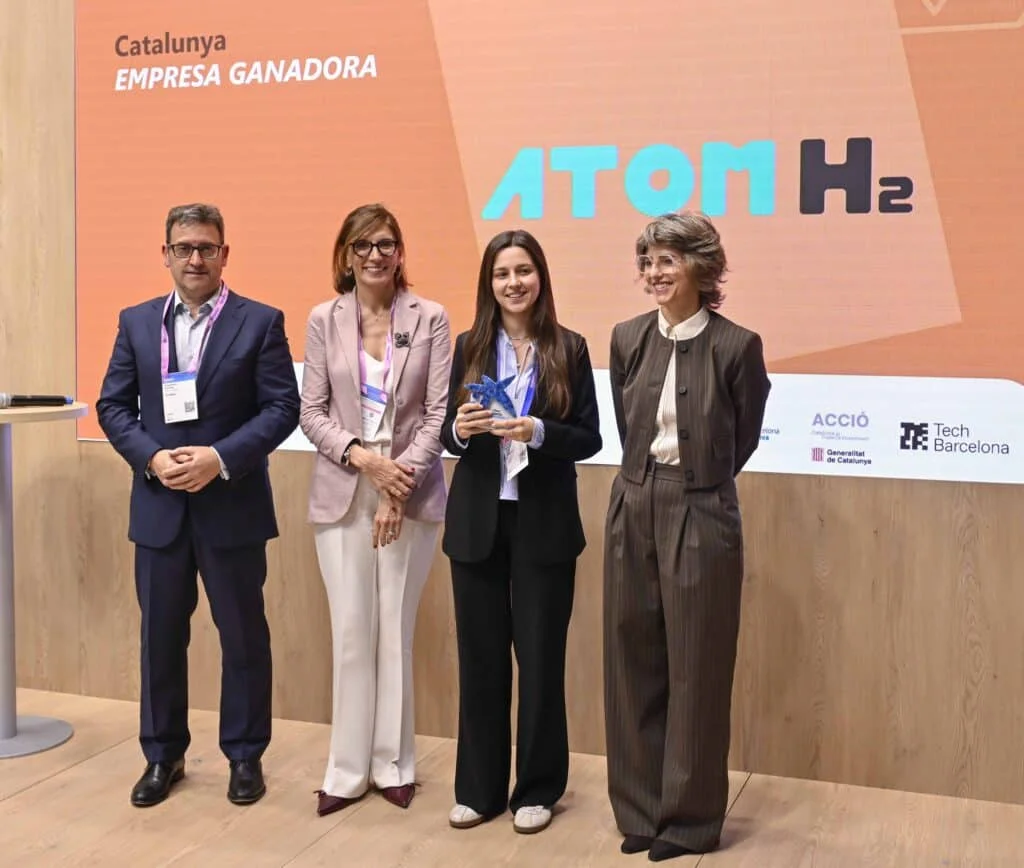 ATOM H2 impulsa la innovación en Cataluña al ganar los Premios EmprendeXXI