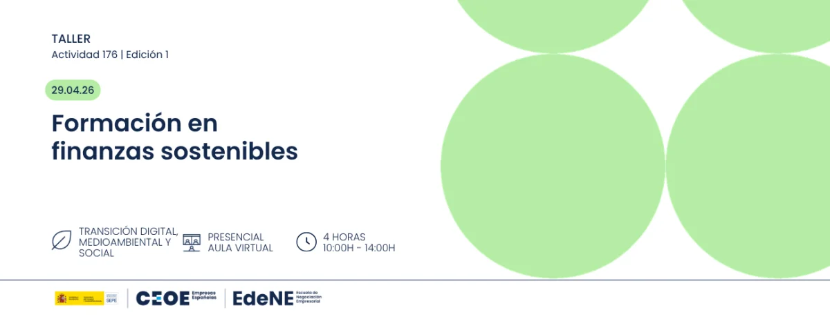 CEOE impulsa la capacitación en finanzas sostenibles para empresas esta semana