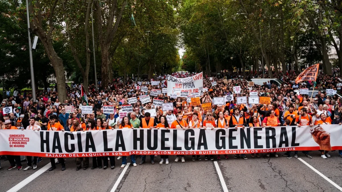 La huelga general por la vivienda sacude el panorama político en plena campaña electoral