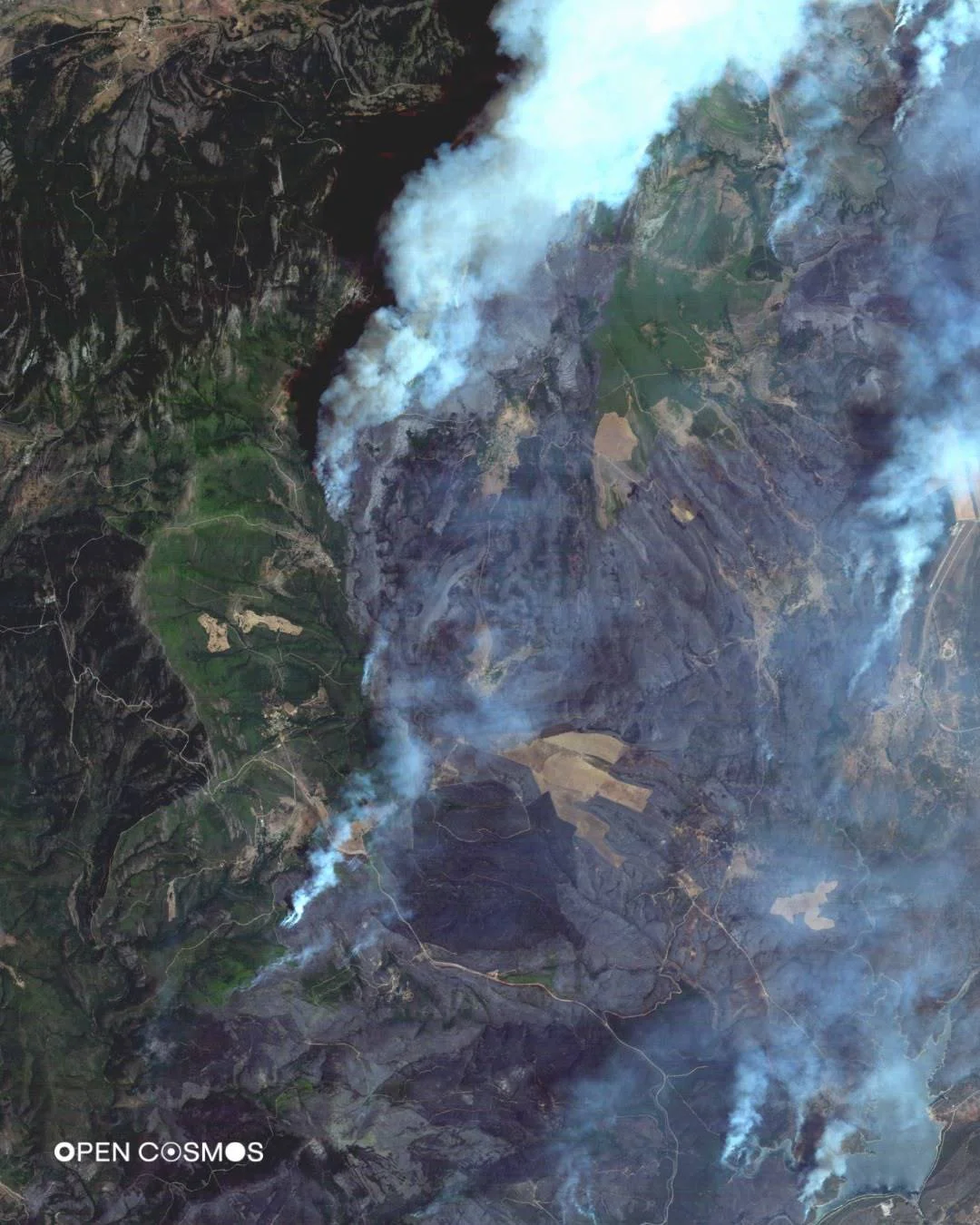 La tecnología espacial ayuda a controlar incendios forestales en España
