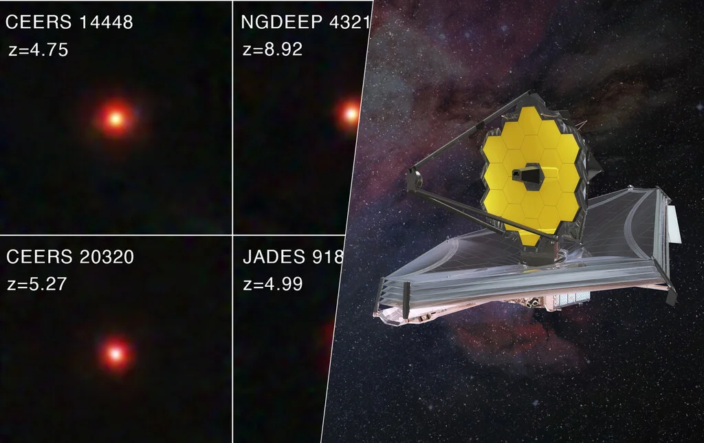 Los científicos debaten el misterio de los puntos rojos en el universo del James Webb