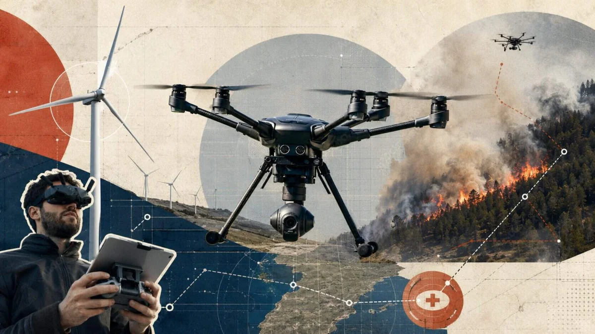 Los drones transforman el paisaje urbano en España: un nuevo modelo de infraestructura en auge