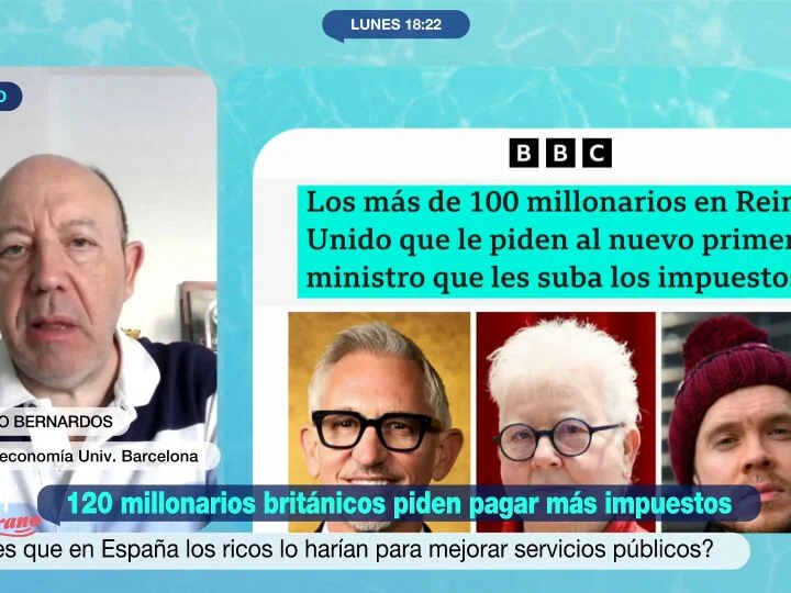 Los millonarios españoles podrían enfrentar un aumento de impuestos tras el aviso de Bernardos