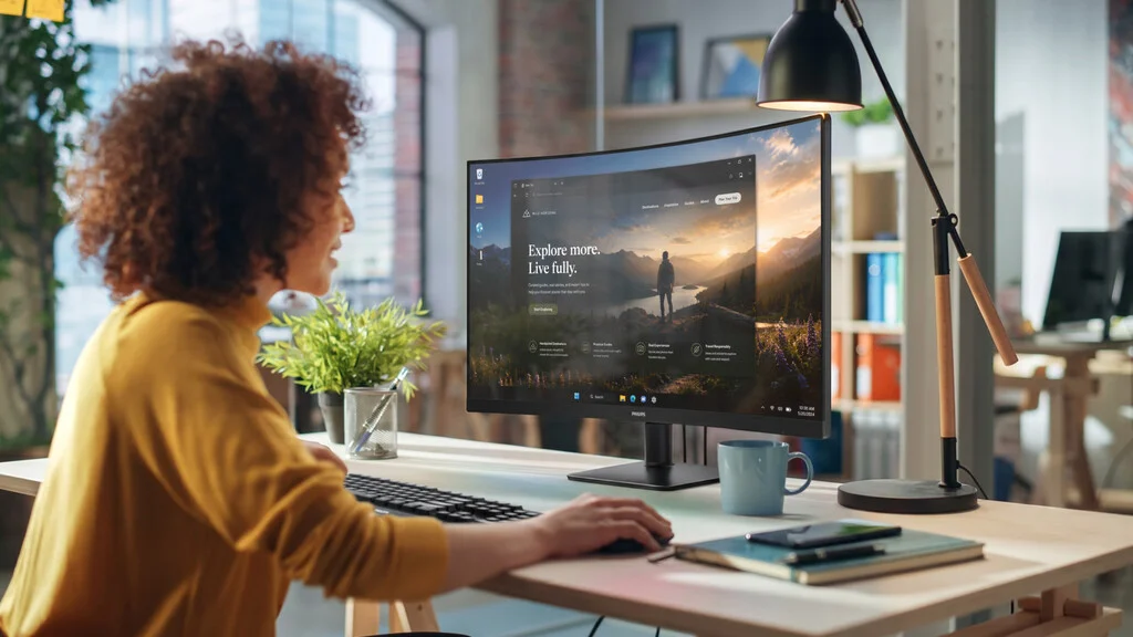 Los nuevos monitores curvos de Philips prometen mejorar la experiencia de gamers y profesionales